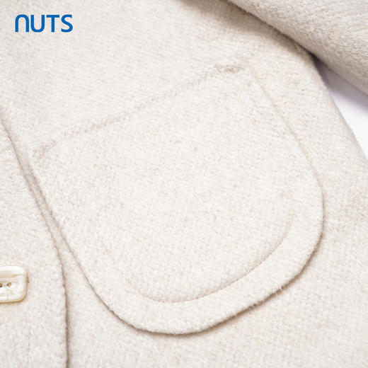 NUTS商场同款秋冬新款简约宽松通勤日常呢料短外套女348153389 商品图3