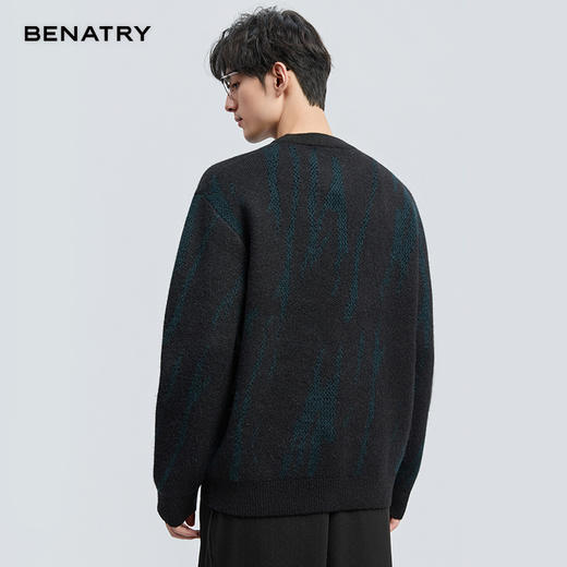 贝纳川冬季新品圆领提花套头毛衣ECT416007402 商品图1