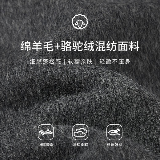 【商场同款】CNC5036 “ 松弛大衣 ” 绵羊毛双面呢 茧型包容身材 商品图5