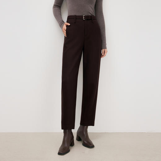 BSJ【严选】蒋欣同款伊芙丽高质感西装裤羊毛呢料直筒裤子休闲裤2025冬季新款1G9952191 商品图1