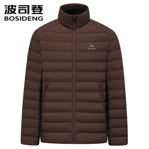 波司登2025秋新款男士短款修身立领轻薄鹅绒排骨羽绒服B250131037 商品图2