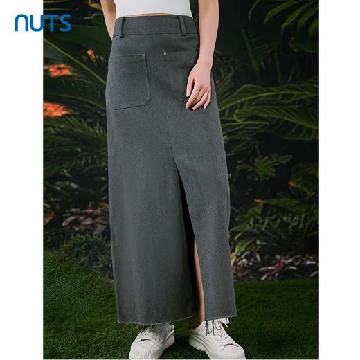 NUTS春秋季新款复古气质高腰显瘦直筒宽松长款半身裙413062338 商品图2