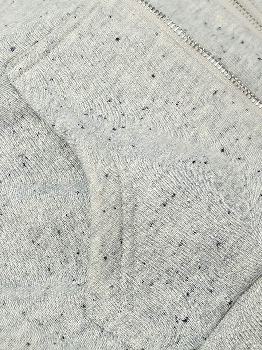 秋冬季新款灰色连帽卫衣外套女短款宽松显瘦彩点纱双拉链开衫上衣 商品图3