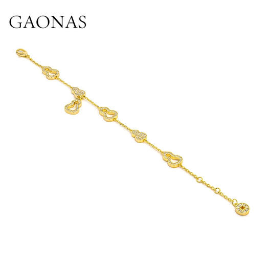 GAONAS  时尚贵气金色葫芦手链11561SGO 商品图2