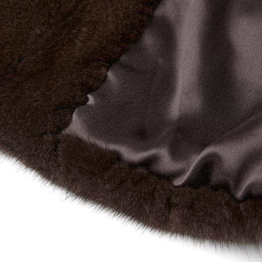 ROMI STUDIO“丹麦天鹅绒“咖本色水貂连帽轻奢皮毛外套RWCWWG5272 商品图2