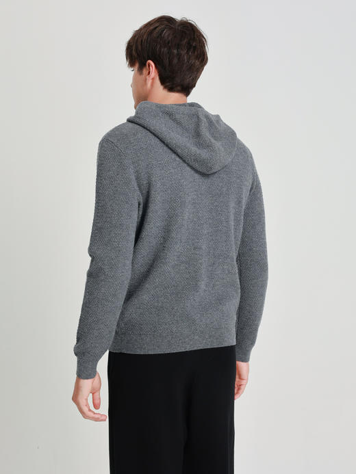 callisto海豚灰羊毛连帽毛衣 商品图4