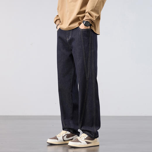 【秋冬保暖不臃肿 常规/加绒款可选】耐磨抗皱直筒牛仔裤 常规/加绒 商品图6