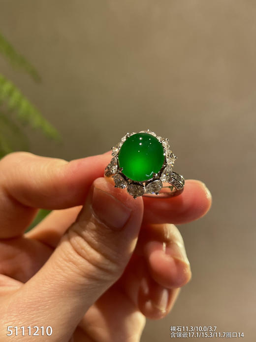 艳绿蛋面戒指【5111210】具体价格微信咨询 商品图0