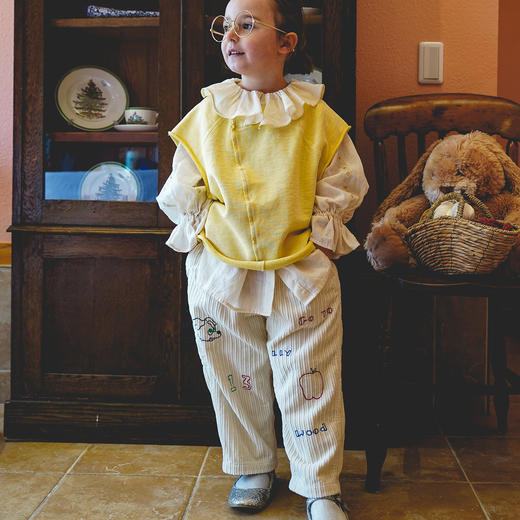 日本G2H童装 GO TO HOLLYWOOD 灯芯绒刺绣休闲工装裤 商品图4