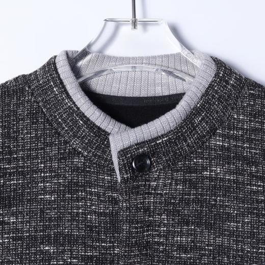 87836SDSA男士秋冬新款痞帅男装韩版潮牌撞色假两件纽扣开衫夹克外套潮 商品图2