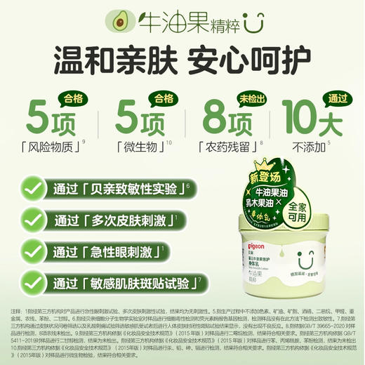 贝亲牛油果大绿罐儿童润肤霜补水保湿霜宝宝面霜儿童身体乳415gPIG-IA328 商品图1