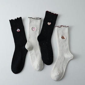 基础-简约双针翻盖中筒袜-纪念日百货门店同款167144276