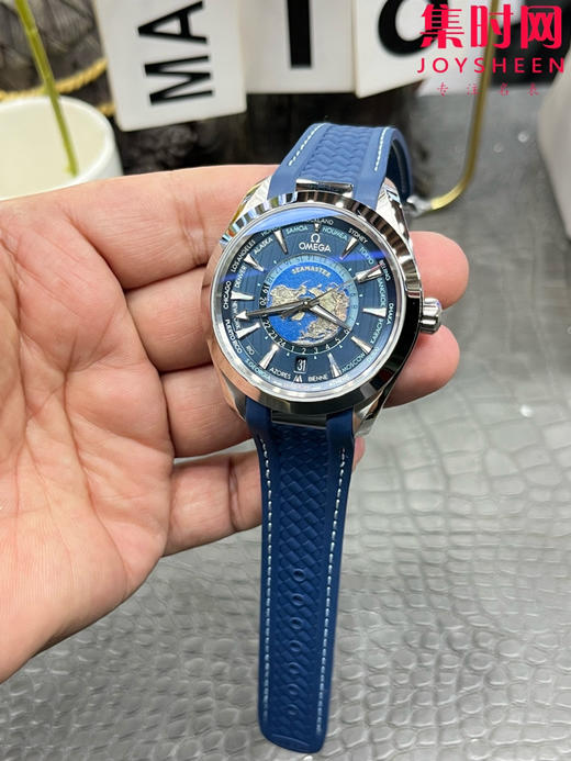 VS欧米茄海马世界时系列 VS海马世界时深海之蓝 蓝海马 海马世界时胶带款 男士腕表 表径43mm 商品图1