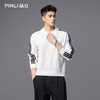 PINLI品立2025秋季新款POLO领宽松毛衣男潮牌休闲翻领条纹针织衫GD253110133 商品缩略图0