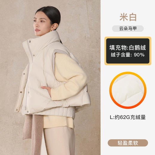 【商场同款】CNO5003 “ 云朵马甲  ” 甄选90白鹅绒轻盈、保暖 假两件层设计 减龄好看 商品图7