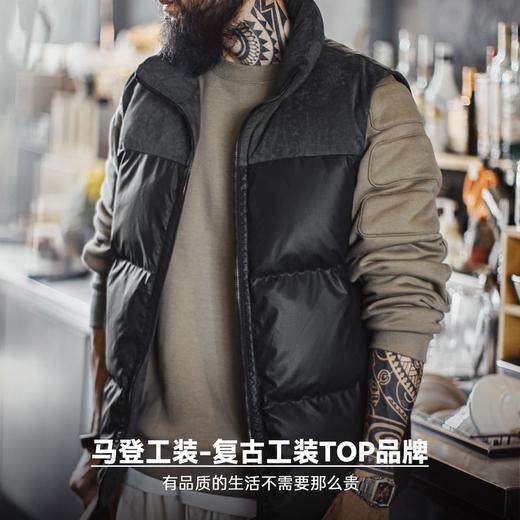 马登工装美式户外保暖夹棉马甲黑色山系立领无袖背心坎肩外套男秋 商品图4