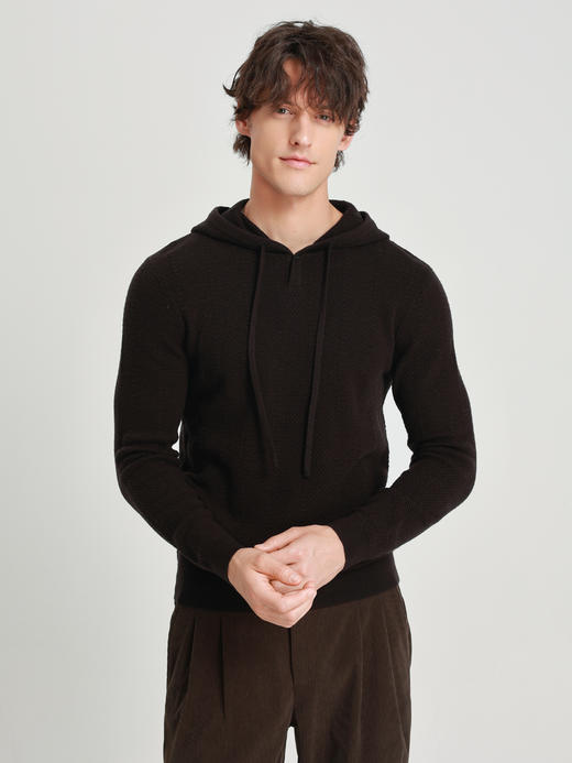 callisto海豚灰羊毛连帽毛衣 商品图7