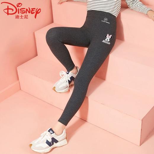 迪士尼女童加绒打底裤秋冬外穿2022新款儿童保暖裤女大童加厚棉裤 商品图0