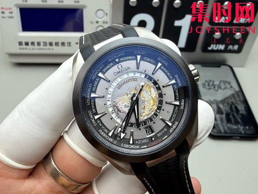 VS欧米茄新款海马世界时系列 VS海马世界时钛壳 钛海马 海马世界时黑色款 男士腕表 表径43mm 商品图2