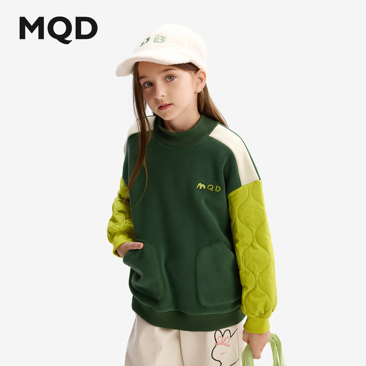 【秒】【MQD】【双面奥粒绒】童装男童卫衣冬季新款儿童半高领加