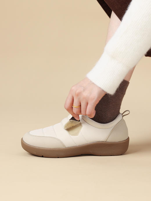 PANSY盼喜日本女鞋超轻舒适保暖魔术贴加绒休闲鞋-----4270 商品图0