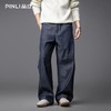 PINLI品立2025秋季新款男士宽松直筒休闲阔腿牛仔长裤GD253116124 商品缩略图2