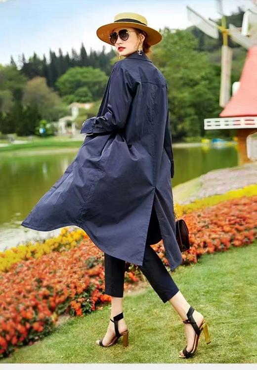 仅一件！ 【低价清仓】春秋中长款时尚百搭休闲风衣外套ZFYY004 商品图3