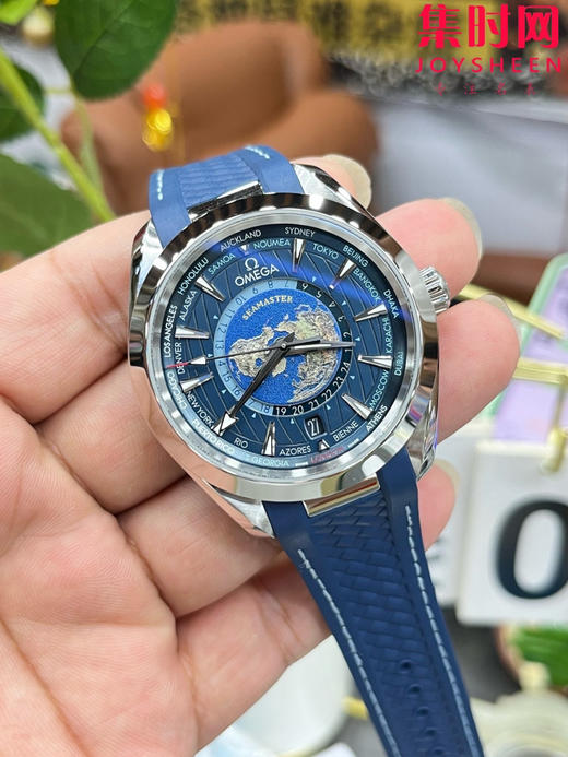 VS欧米茄海马世界时系列 VS海马世界时深海之蓝 蓝海马 海马世界时胶带款 男士腕表 表径43mm 商品图2