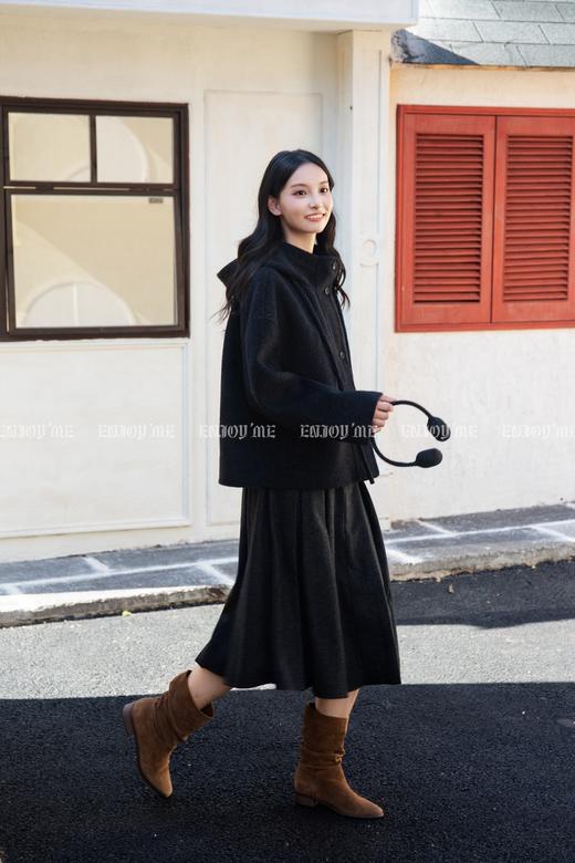 【门店同款】ENJOY冬季“暖冬知性”连帽耳机短款大衣 166296235 商品图4