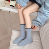 双针方格纯色简约百搭中筒女袜-纪念日百货门店同款167098337 商品缩略图3