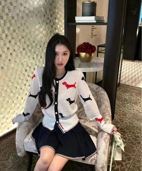 GY09-THOM BROWNE 镂空满印小狗开衫（LS*MM）-10.14直播款