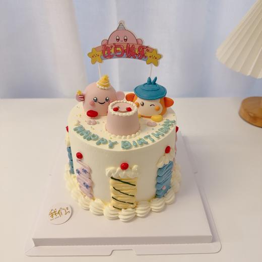 卡比与鲁迪/星之卡比卡通手绘蛋糕-低糖处理无添加 商品图2