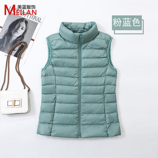 冬季【羽绒马夹女短款】羽绒背心女轻薄羽绒马甲 冬羽绒坎肩女外穿外套  商品图11