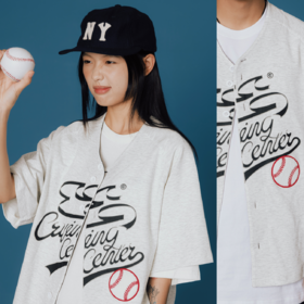 CryingCenter 复古棒球服外套短袖 哭喊中心