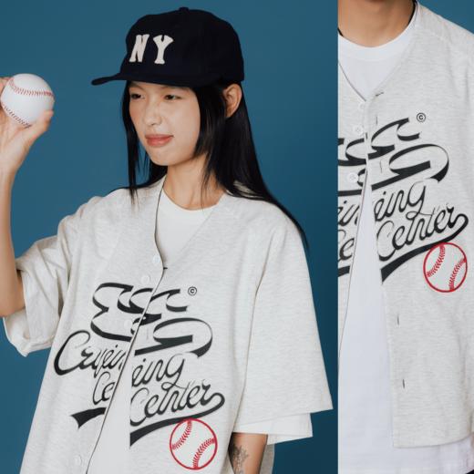 CryingCenter 复古棒球服外套短袖 哭喊中心 商品图0