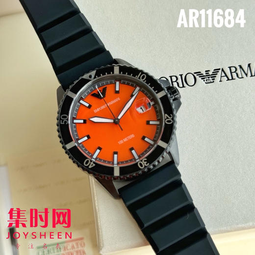 原单阿玛尼AR11684 橙黑配色 男士腕表
机芯：原装进口石英机芯 商品图5