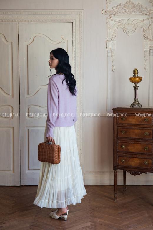 【门店同款】ENJOY冬季“暖冬软糖”蕾丝花边针织开衫 166746355 商品图4