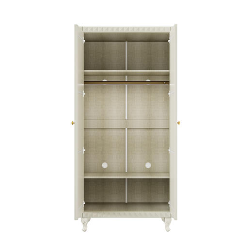 喜梦宝粉红豹双门衣柜松木实木多层免漆饰面环保耐用 商品图5