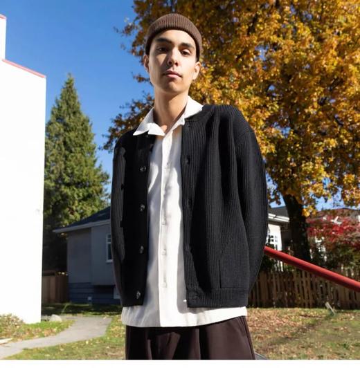 1000克重磅情侣款针织开衫毛衣外套 商品图5