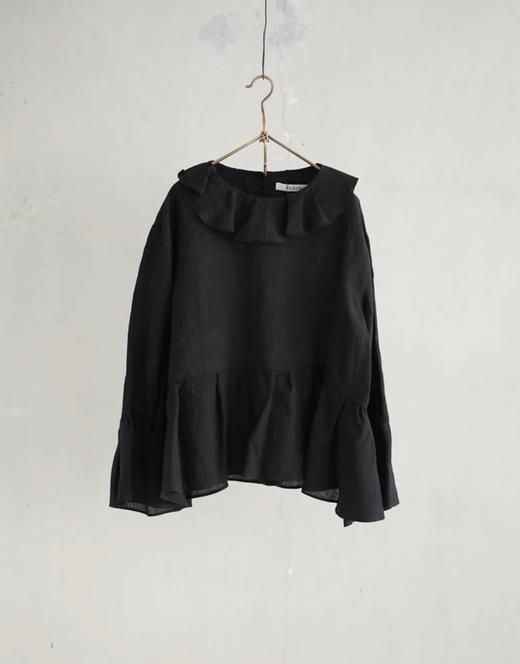 Susuri黑色荷花领衬衫 商品图7