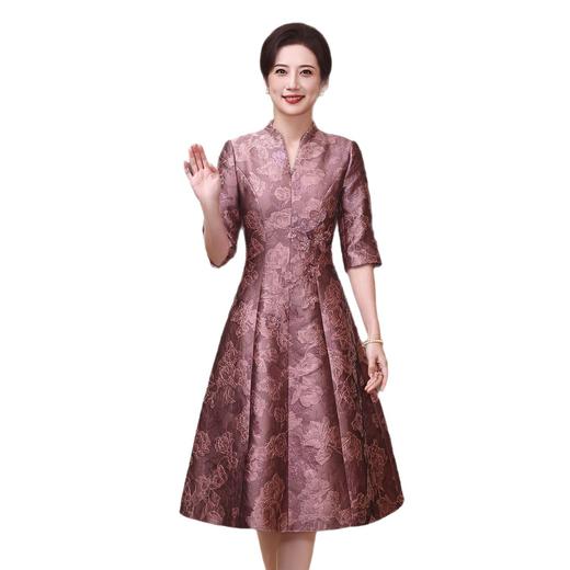 DE5BL939-1 高端优雅气质妈妈婚宴礼服2025年新款喜婆婆参加婚礼装轻奢连衣裙 商品图4