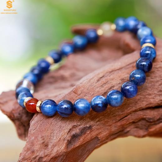 【品牌授权】【香港周六福】原创「淬辰」喜水丨新中式国风蓝晶石手串手链 商品图4