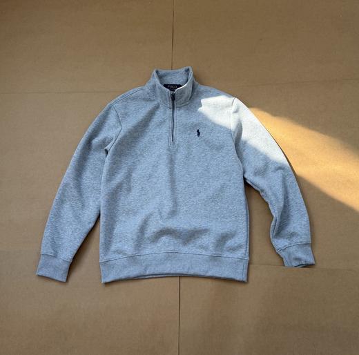 G542男女同款，三色polo半拉链复合牛奶丝套头卫衣 商品图3