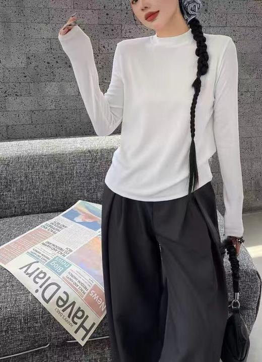 【GZ】无忧购 半高领羊绒内里抓绒打底衫女秋冬新款修身显瘦保暖上衣8002（截单后3-5天发货） 商品图4