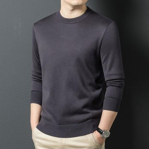 丰讯 男士秋冬季圆领纯色休闲百搭针织衫打底毛衣 FXT5168 商品图4