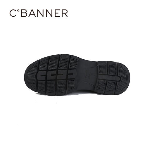 千百度冬季男鞋软面抓花牛皮鞋面商务正装A25560560 商品图3