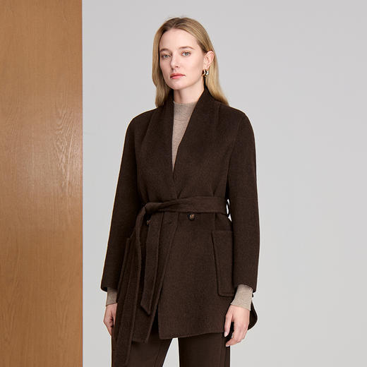 EITIE爱特爱大号贴袋大气实用领部简约设计松弛感保暖大衣8414115 商品图5