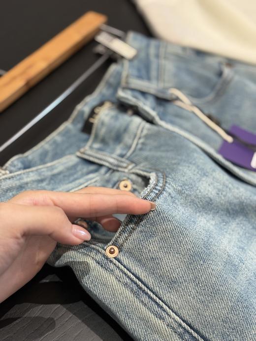 会员福利【美式高阶感】拉夏贝尔/La Chapelle百搭时尚破洞前卫设计精致小众感牛仔裤小个子微喇裤 商品图9