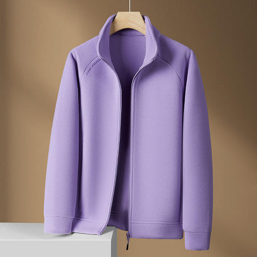 【中老年摇粒绒外套】秋冬加厚保暖抓绒衣男女 爸爸装卫衣立领开衫夹克  商品图12