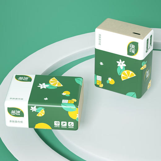 蓝漂 竹浆本色抽纸4层224张*16包 LP0JB016B 商品图2